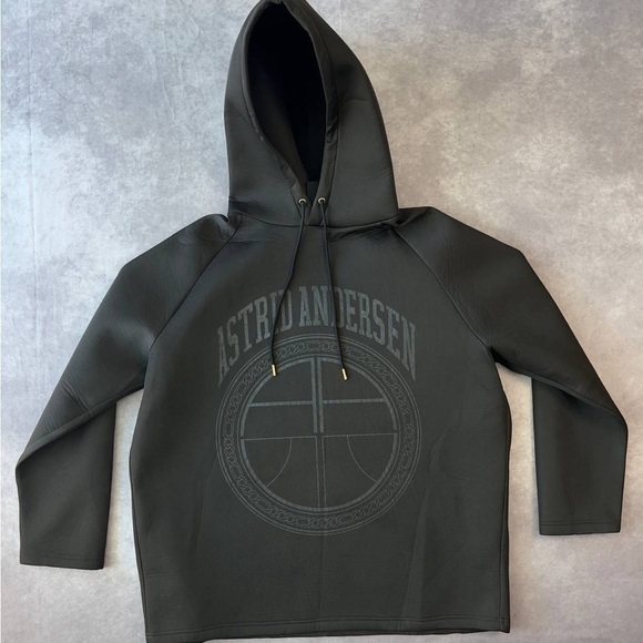 ASTRID ANDERSEN Black L/S Crewneck Neoprene
Logo Hoodie - Picture 2 of 5